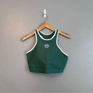 Old Navy Green and White Active Crop Top